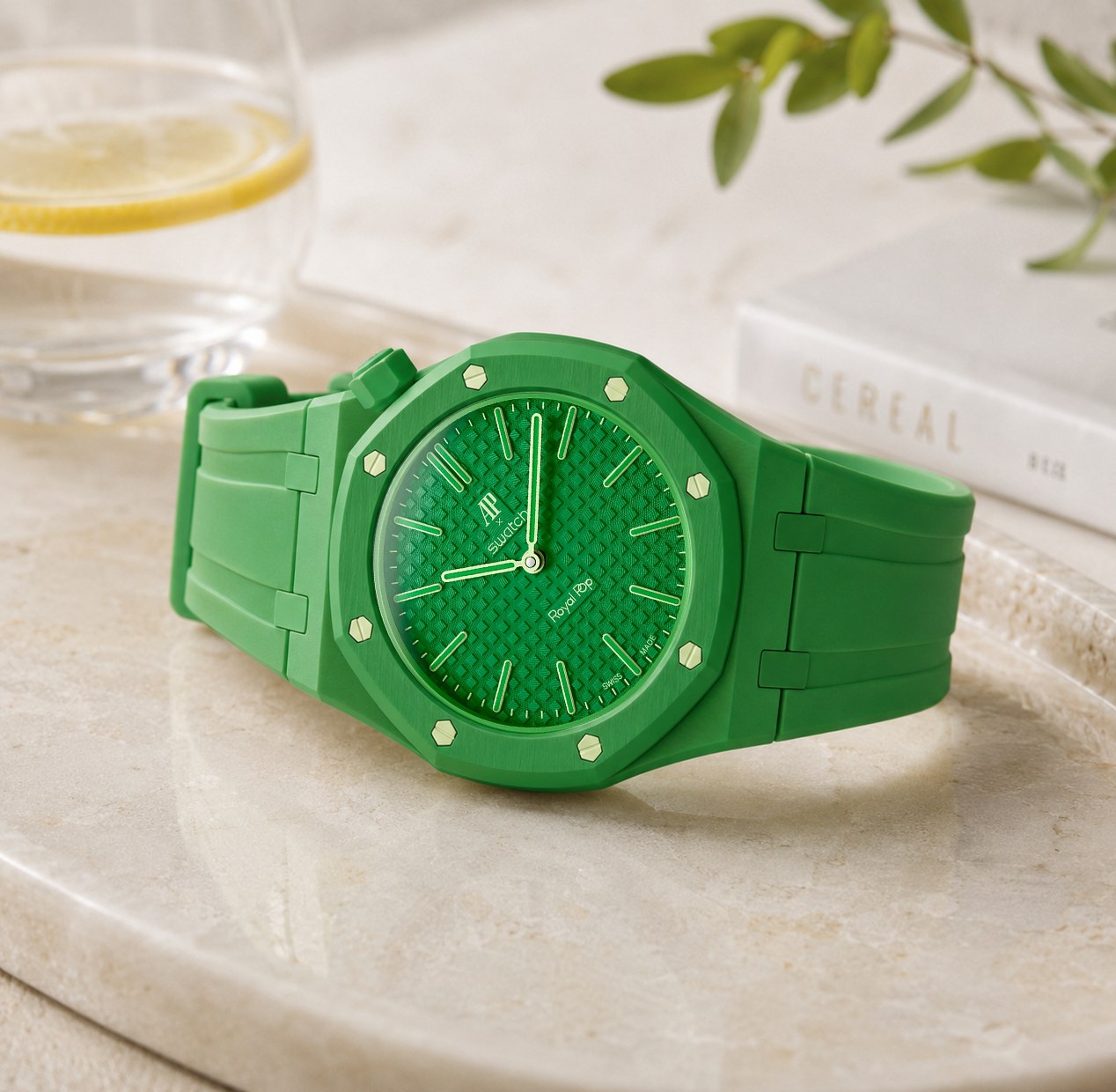 Case-Strap for the Swatch x AP Royal Pop Green Eight