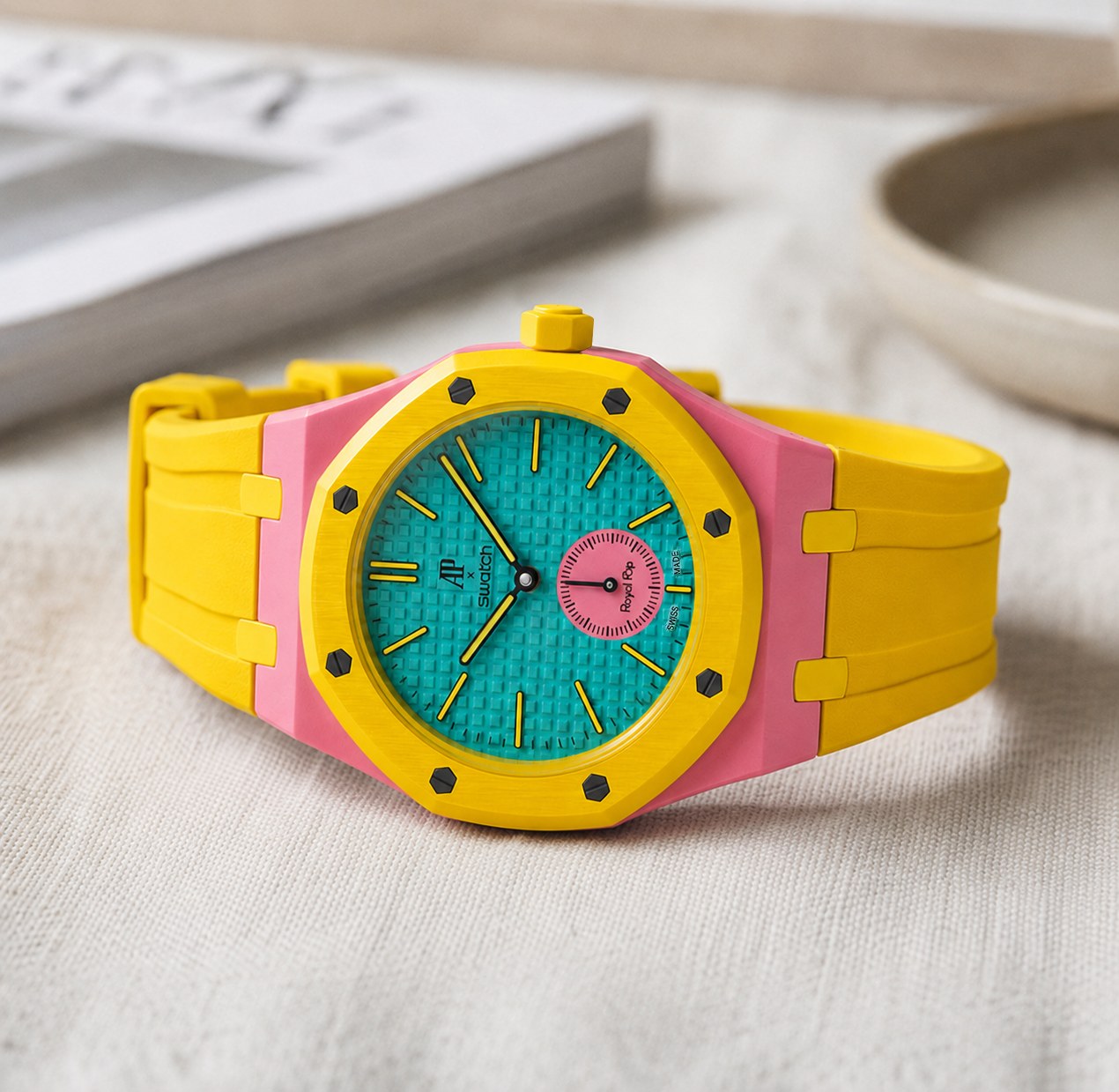 Case-Strap for the Swatch x AP Royal Pop OTG ROZ